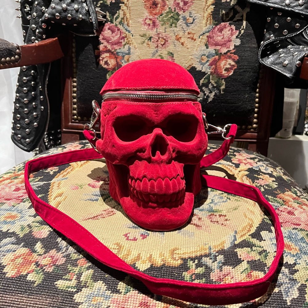 Red velvet killstar skull bag